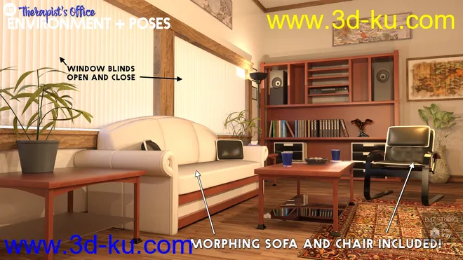 i13 Therapist's Office Environment and Poses模型的图片8
