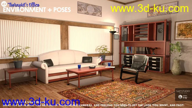 i13 Therapist's Office Environment and Poses模型的图片9