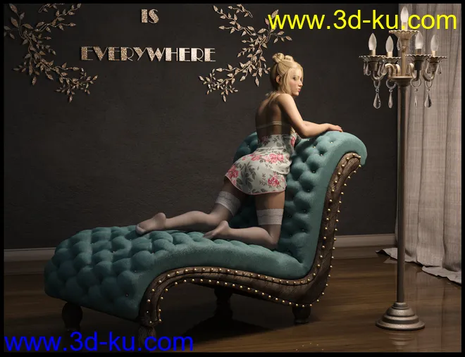 iG Elegant Charm Prop Set and Poses For Genesis 8 Female(s)模型的图片6