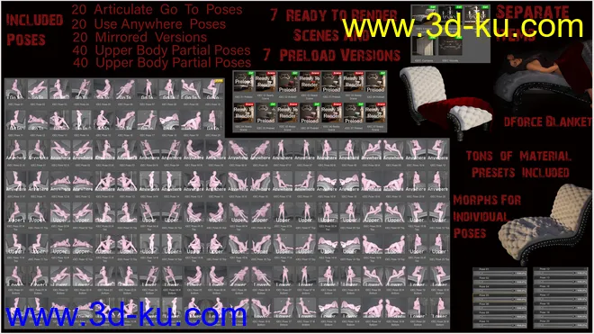 iG Elegant Charm Prop Set and Poses For Genesis 8 Female(s)模型的图片14