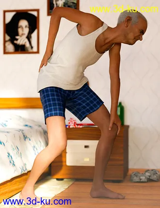 3D打印模型IGD Slouch and Crouch Poses for Genesis 8 Males的图片