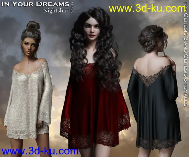 In Your Dreams dForce Nightshirt模型的图片1