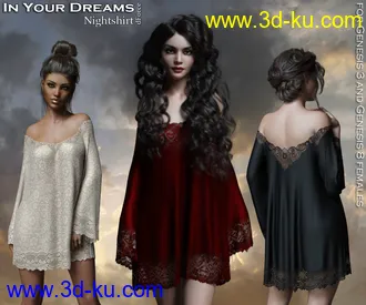 3D打印模型In Your Dreams dForce Nightshirt的图片