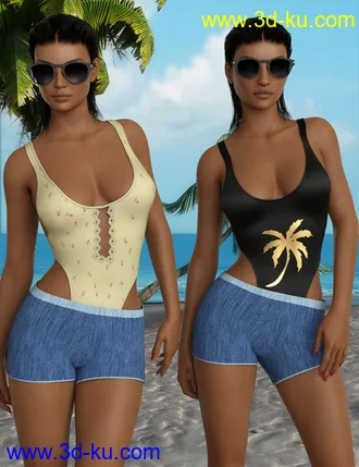 3D打印模型InStyle - dForce UltraFine Swimsuit for Genesis 8 Females的图片