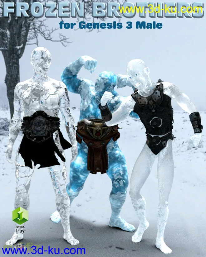 Iray Frozen Brothers for Genesis 3 Male模型的图片1
