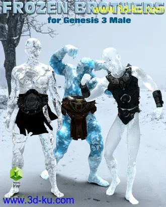 3D打印模型Iray Frozen Brothers for Genesis 3 Male的图片