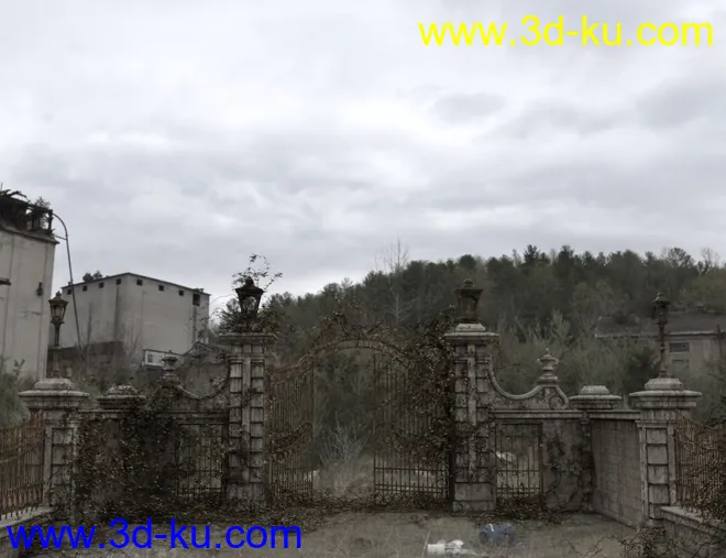 Iray HDRI - Apocalyptic Plant Outdoors Set 1模型的图片3