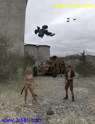 3D打印模型Iray HDRI - Apocalyptic Plant Outdoors Set 1的图片