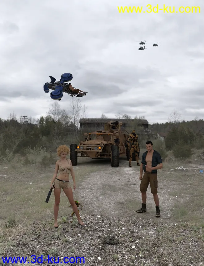 Iray HDRI - Apocalyptic Plant Outdoors Set 1模型的图片6