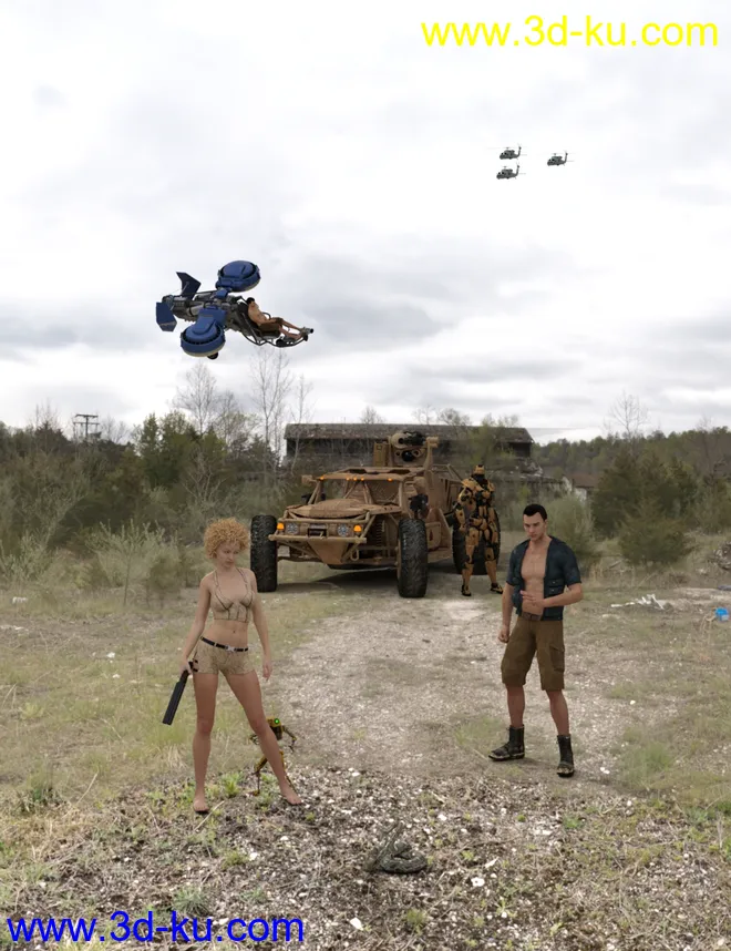 Iray HDRI - Apocalyptic Plant Outdoors Set 1模型的图片7