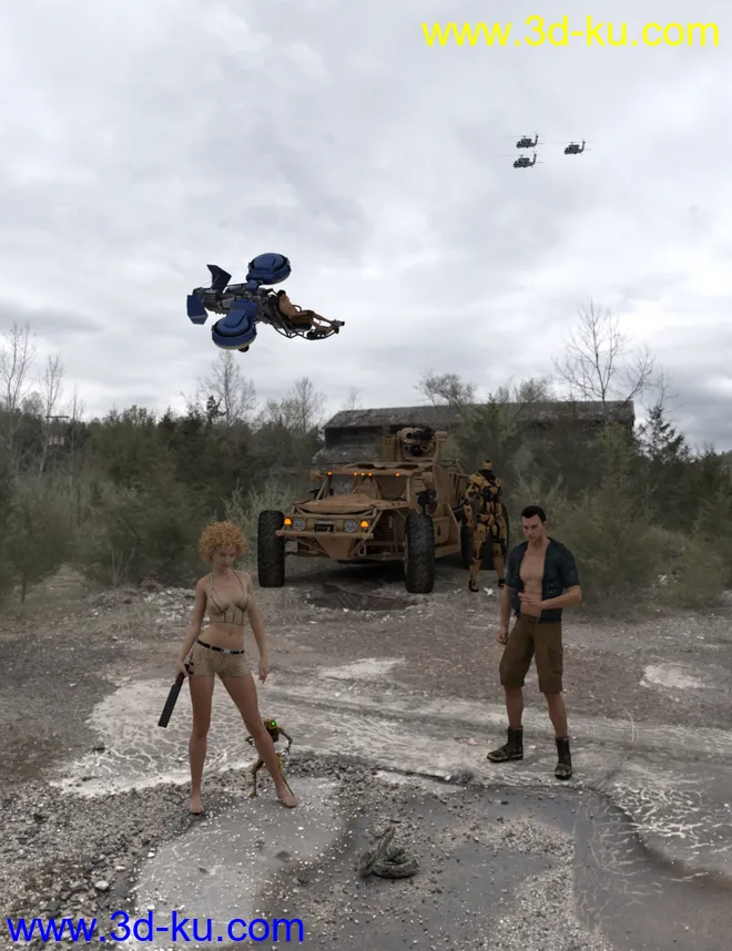 Iray HDRI - Apocalyptic Plant Outdoors Set 1模型的图片8