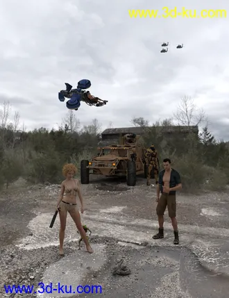 3D打印模型Iray HDRI - Apocalyptic Plant Outdoors Set 1的图片