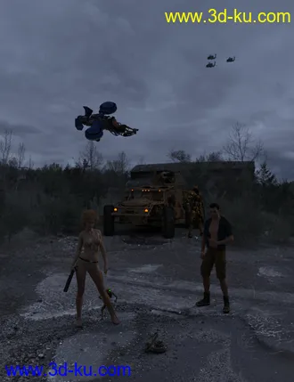 3D打印模型Iray HDRI - Apocalyptic Plant Outdoors Set 1的图片