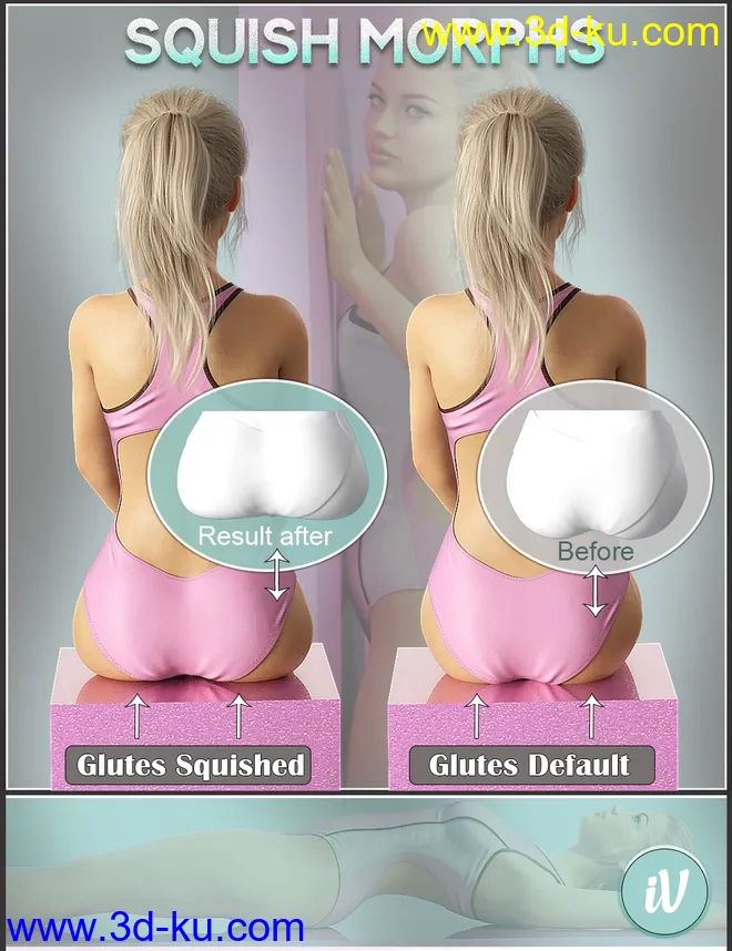 iV Squish Morphs for Genesis 8 Female(s)模型的图片1