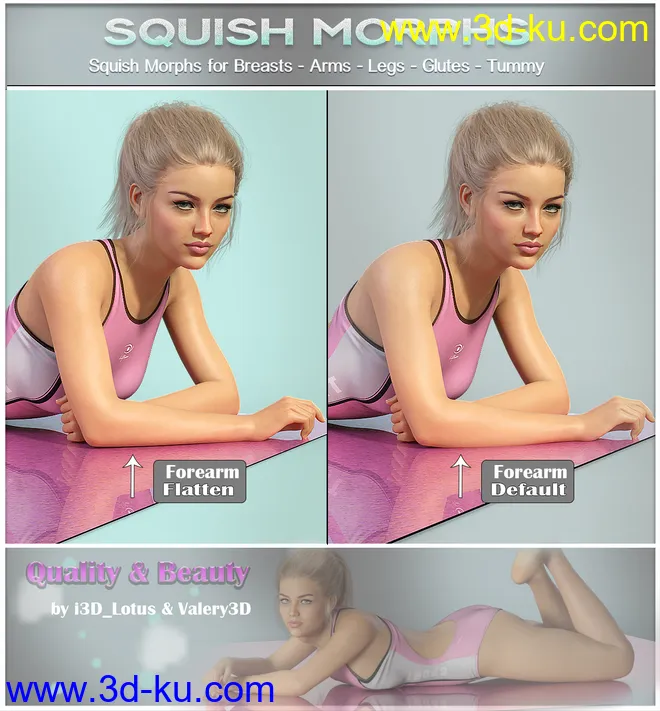 iV Squish Morphs for Genesis 8 Female(s)模型的图片3