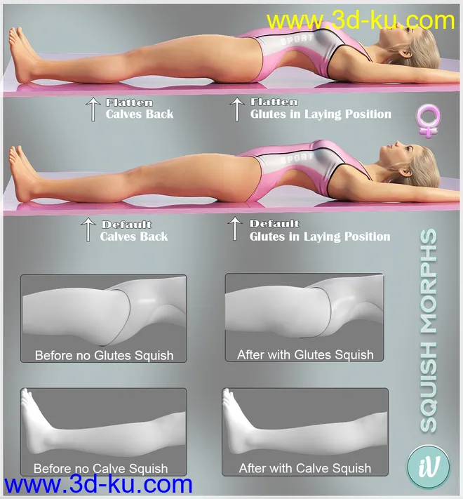 iV Squish Morphs for Genesis 8 Female(s)模型的图片6