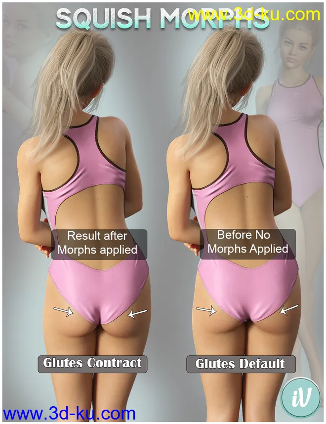 iV Squish Morphs for Genesis 8 Female(s)模型的图片7