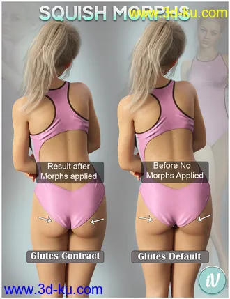 3D打印模型iV Squish Morphs for Genesis 8 Female(s)的图片