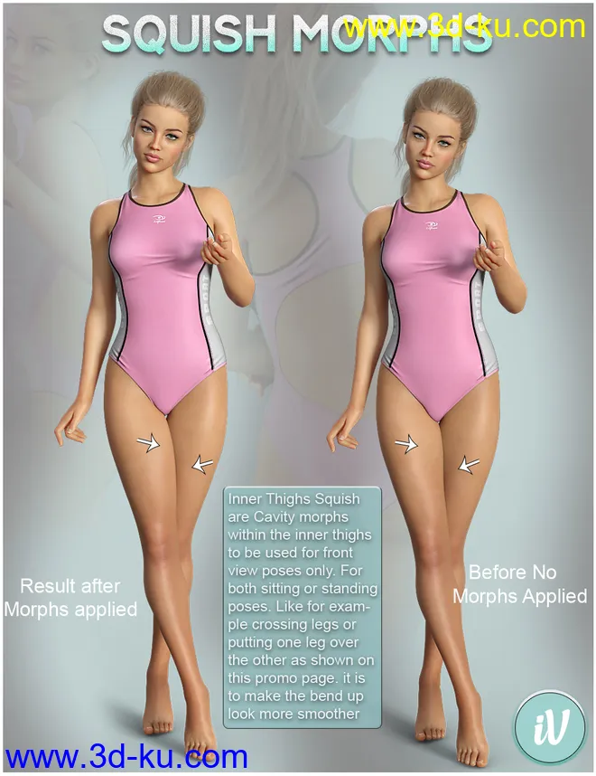 iV Squish Morphs for Genesis 8 Female(s)模型的图片8