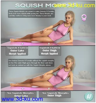 3D打印模型iV Squish Morphs for Genesis 8 Female(s)的图片