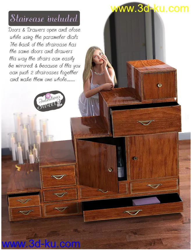 iV Sweet Intentions Vol 2 Poses and Props for Genesis 8 Female模型的图片4