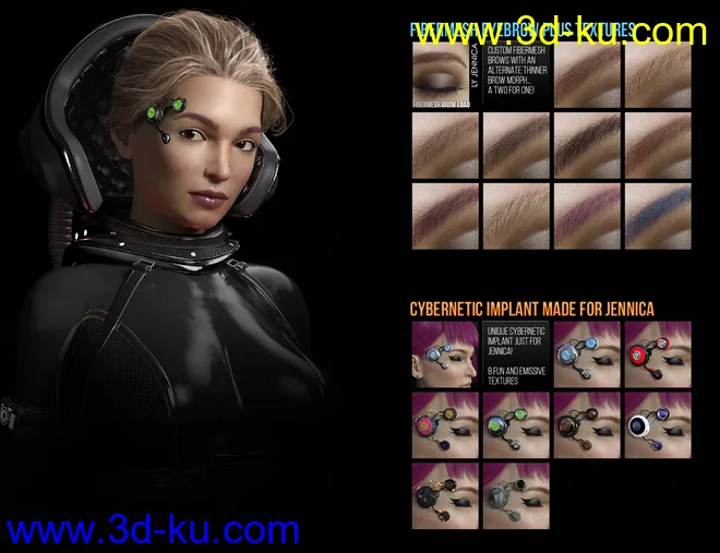 Jennica HD for Genesis 3 & 8 Female模型的图片3