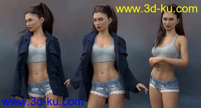 Jennica HD for Genesis 3 & 8 Female模型的图片10