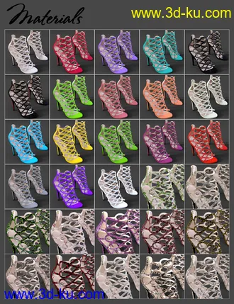 3D打印模型Jessica Heels for Genesis 3 Female(s)的图片