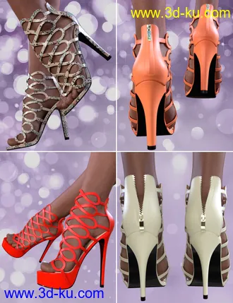 3D打印模型Jessica Heels for Genesis 3 Female(s)的图片