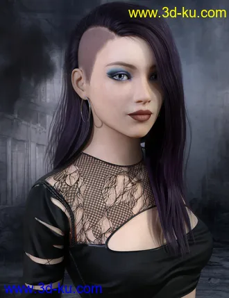 3D打印模型Jett Hair for Genesis 8 Female(s)的图片
