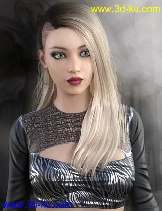 3D打印模型Jett Hair for Genesis 8 Female(s)的图片