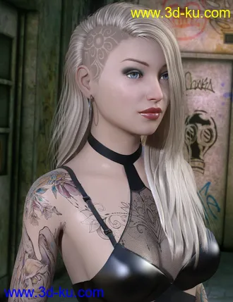 3D打印模型Jett Hair for Genesis 8 Female(s)的图片