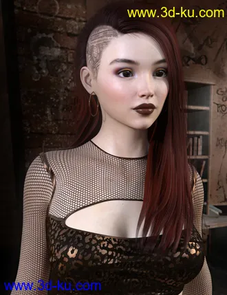 3D打印模型Jett Hair for Genesis 8 Female(s)的图片