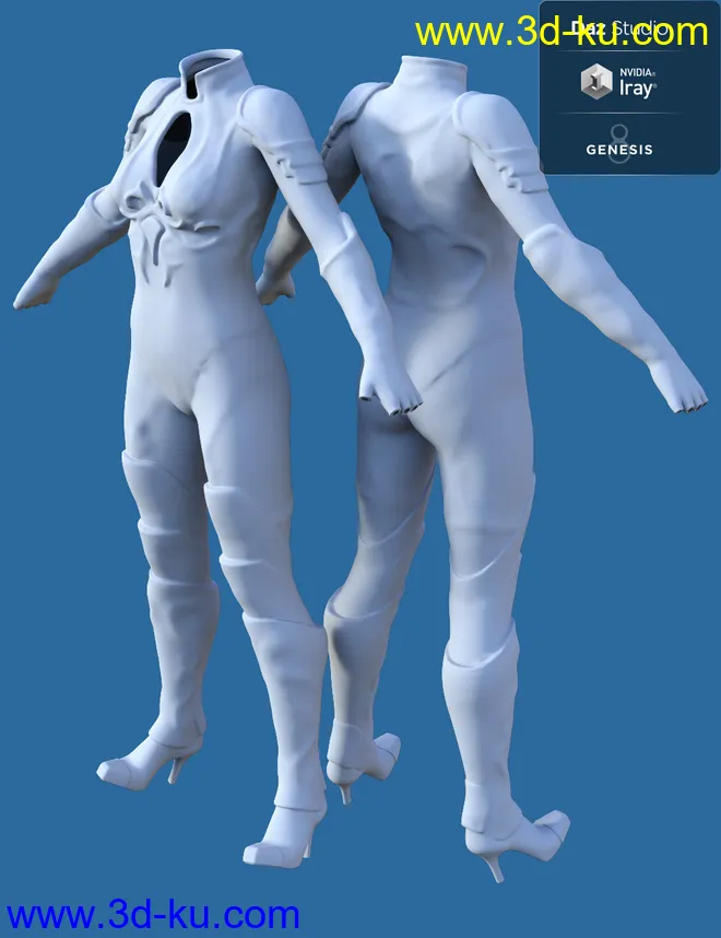 Jiwoo Battle Mage Outfit for Genesis 8 Female(s)模型的图片2