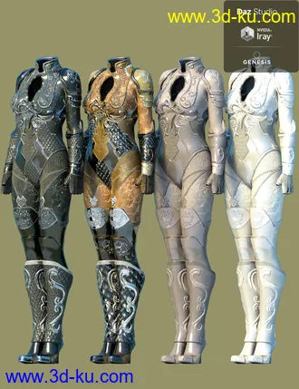 3D打印模型Jiwoo Battle Mage Outfit for Genesis 8 Female(s)的图片