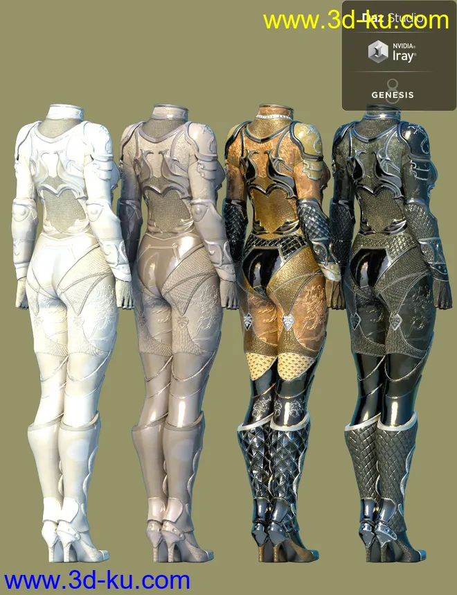 Jiwoo Battle Mage Outfit for Genesis 8 Female(s)模型的图片4