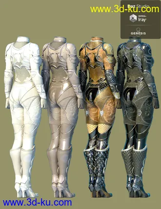 3D打印模型Jiwoo Battle Mage Outfit for Genesis 8 Female(s)的图片