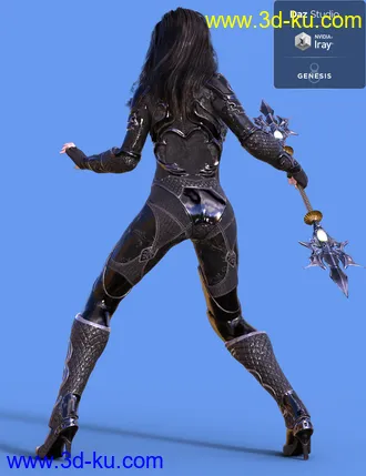 3D打印模型Jiwoo Battle Mage Outfit for Genesis 8 Female(s)的图片