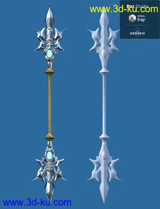 3D打印模型Jiwoo Battle Mage Outfit for Genesis 8 Female(s)的图片