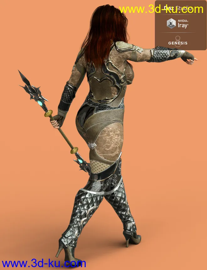 Jiwoo Battle Mage Outfit for Genesis 8 Female(s)模型的图片7