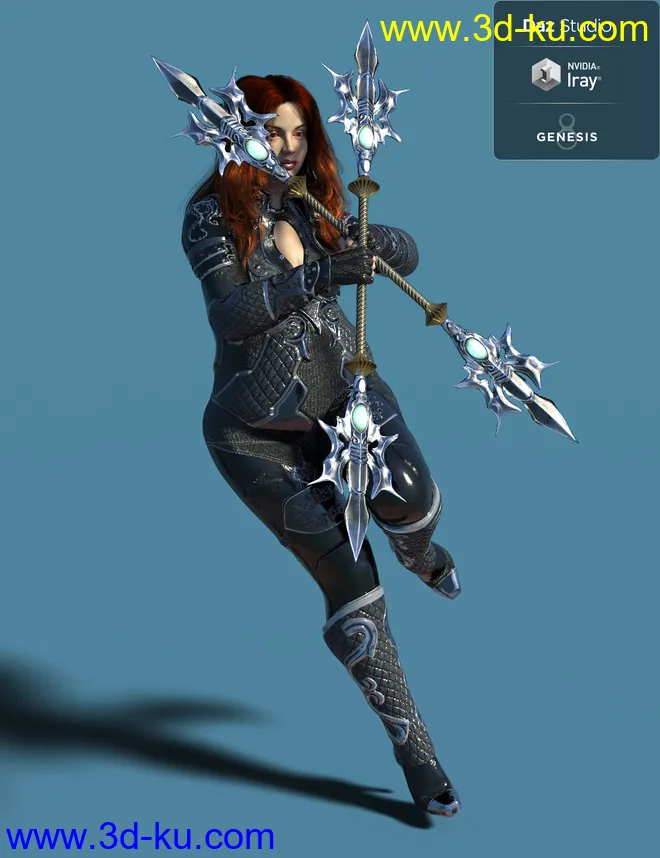 Jiwoo Battle Mage Outfit for Genesis 8 Female(s)模型的图片11