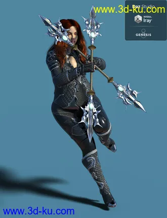 3D打印模型Jiwoo Battle Mage Outfit for Genesis 8 Female(s)的图片