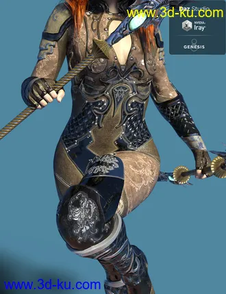 3D打印模型Jiwoo Battle Mage Outfit for Genesis 8 Female(s)的图片