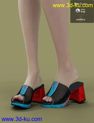 3D打印模型Jiwoo Mule for Genesis 8 Female(s)的图片