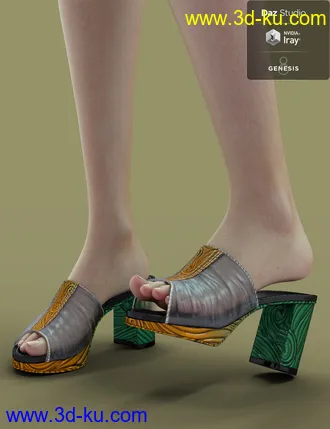 3D打印模型Jiwoo Mule for Genesis 8 Female(s)的图片