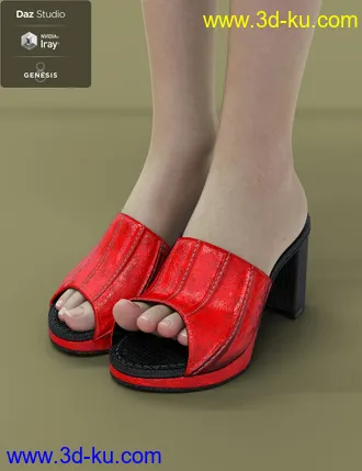 3D打印模型Jiwoo Mule for Genesis 8 Female(s)的图片