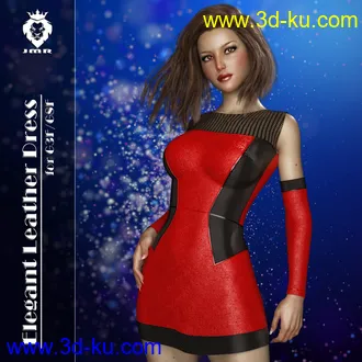 3D打印模型JMR Elegant Leather Dress for G3F and G8F的图片
