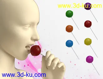 3D打印模型K-Pow Props and Accessories for Genesis 8的图片