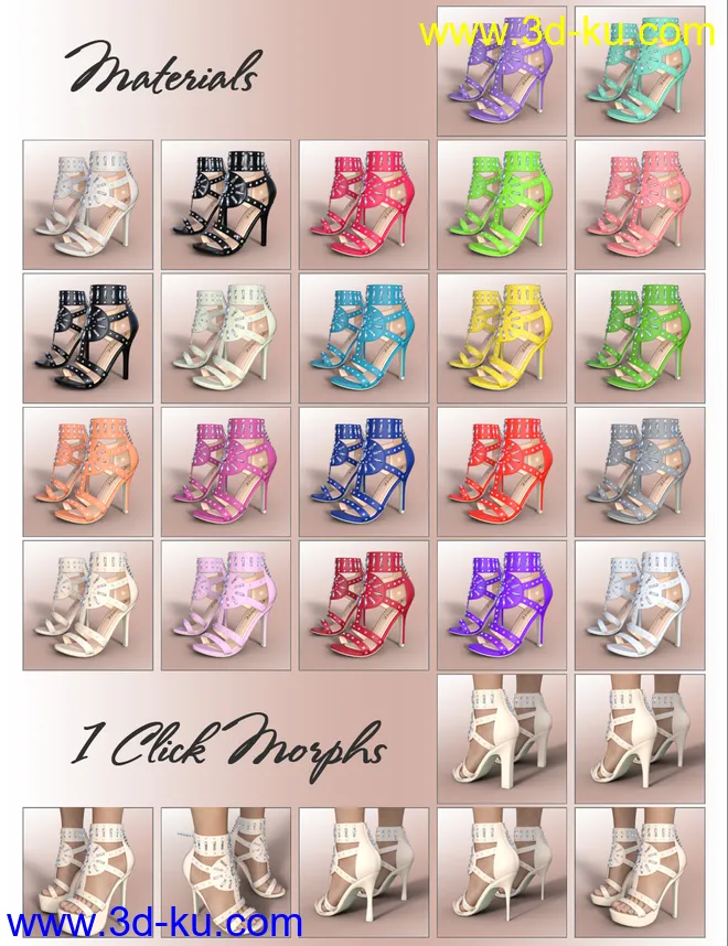 Karen Heels & Jewel for Genesis 8 Female(s)模型的图片6