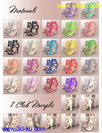 3D打印模型Karen Heels & Jewel for Genesis 8 Female(s)的图片